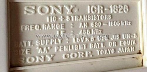 ICR-1826; Sony Corporation; (ID = 2816492) Radio