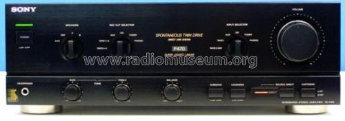Integrated Stereo Amplifier F470 TA-F470; Sony Corporation; (ID = 2539578) Ampl/Mixer