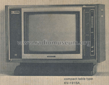 KV-191SA Compact Table Type; Sony Corporation; (ID = 2471960) Television