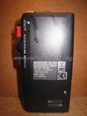 Microcassette-Corder M-470; Sony Corporation; (ID = 2103015) Enrég.-R