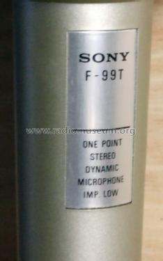 One point stereo dynamic microphone F-99T; Sony Corporation; (ID = 2390815) Microphone/PU