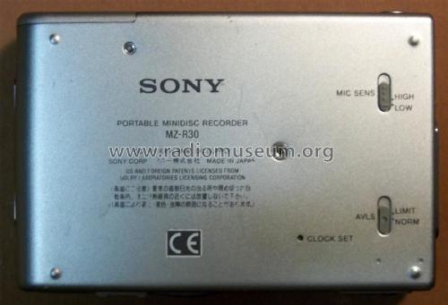 Portable MiniDisc Recorder MZ-R30; Sony Corporation; (ID = 2455617) R-Player