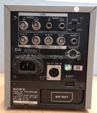 Trinitron Color Video Monitor PVM-6041QM Ch= SCC-F09D-A; Sony Corporation; (ID = 2348487) Television