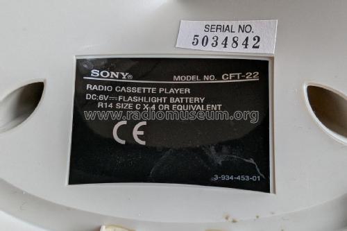Radio Cassette Player CFT-22; Sony Corporation; (ID = 3139051) Radio