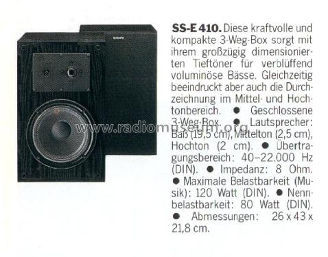 Regalboxen SS-E410; Sony Corporation; (ID = 3001799) Speaker-P