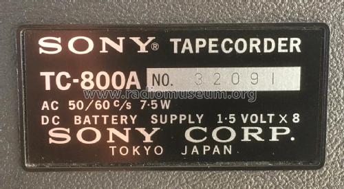 Sony-O-Matic Tapecorder TC-800; Sony Corporation; (ID = 3015933) R-Player