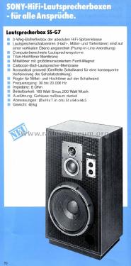 SS-G7; Sony Corporation; (ID = 2807310) Speaker-P