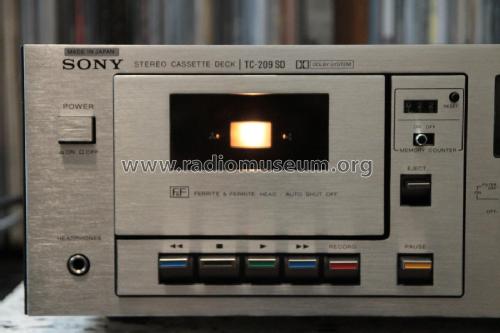 Stereo Cassette Deck TC-209SD; Sony Corporation; (ID = 2405030) R-Player