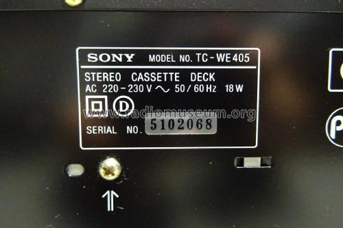 Stereo Cassette Deck TC-WE405; Sony Corporation; (ID = 2698922) Ton-Bild