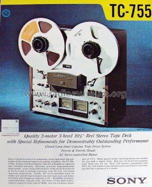 Stereo Tape Deck TC-755; Sony Corporation; (ID = 2808602) Sonido-V