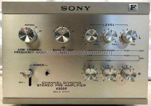 Channel Dividing Stereo Pre-Amplifier TA-4300; Sony Corporation; (ID = 2484749) Ampl/Mixer