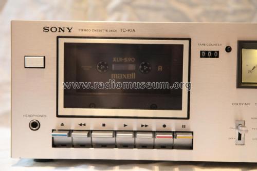 Stereo Cassette Deck - Tapecorder TC-K1A; Sony Corporation; (ID = 2130188) R-Player