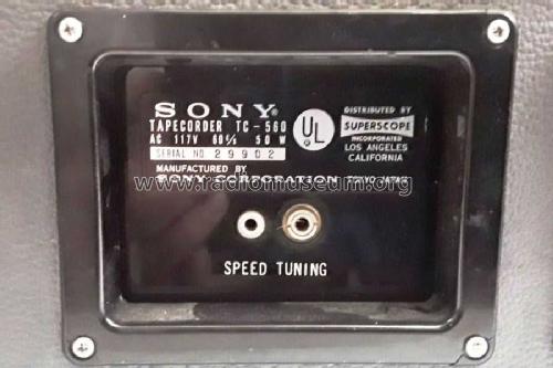 TC-560; Sony Corporation; (ID = 2484775) Reg-Riprod