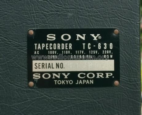 TC-630; Sony Corporation; (ID = 2388671) R-Player