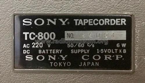 Sony-O-Matic Tapecorder TC-800; Sony Corporation; (ID = 2716321) R-Player