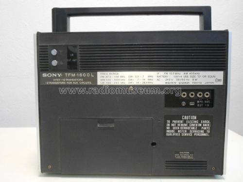 TFM-1600L; Sony Corporation; (ID = 2163387) Radio