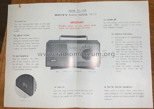 TR-712; Sony Corporation; (ID = 2492335) Radio