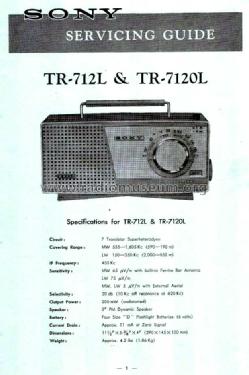 TR-712L; Sony Corporation; (ID = 2581719) Radio