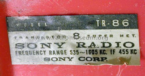 TR-86; Sony Corporation; (ID = 2246219) Radio