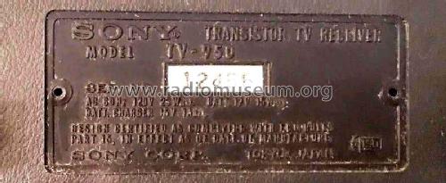 Transistor TV TV-950; Sony Corporation; (ID = 2582328) Television