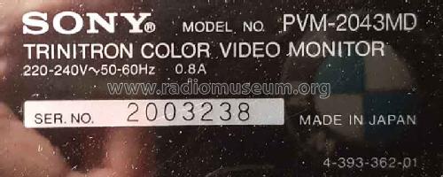 Trinitron Color Video Monitor PVM-2043MD; Sony Corporation; (ID = 2598960) Television