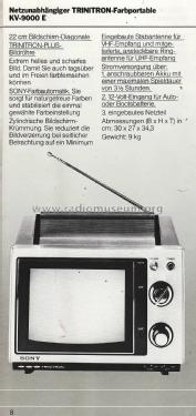 Trinitron KV-9000 E; Sony Corporation; (ID = 2807253) Television