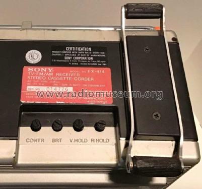 TV-FM/AM Receiver Stereo Cass FX-414; Sony Corporation; (ID = 2590789) TV Radio