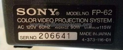 Vidimagic FP-62; Sony Corporation; (ID = 2583378) Television