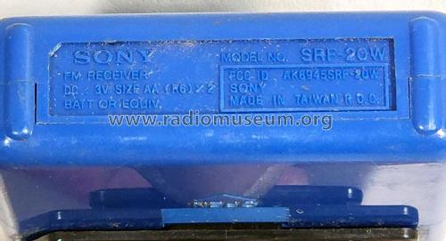 Walkman FM Stereo SRF20W; Sony Corporation; (ID = 2826719) Radio