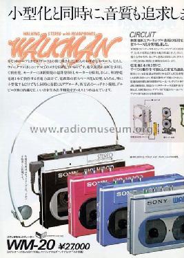 Walkman Stereo Cassette Player WM-20; Sony Corporation; (ID = 2661800) R-Player