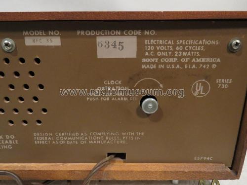 FM-AM Solid State Clock Radio 8FC-35; Sony Corporation of (ID = 2857311) Radio