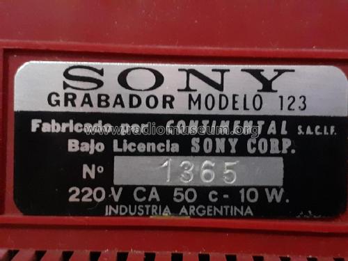 Sony-O-Matic 123; Continental SACIF - (ID = 2553519) R-Player