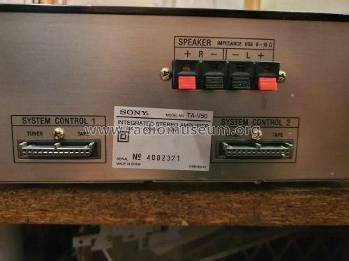 Integrated Stereo Amplifier TA-V50; Sony España; Hispano (ID = 3018645) Verst/Mix