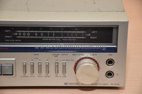 Tapecorder Stereo Cassette Deck TC-FX3; Sony España; Hispano (ID = 2691330) Reg-Riprod