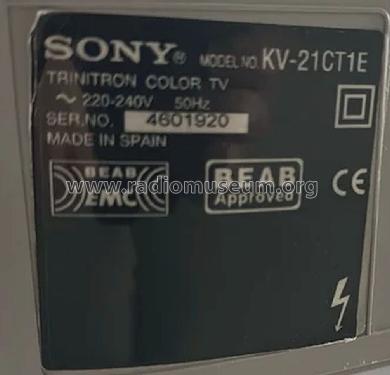Trinitron KV-21CT1E; Sony España; Hispano (ID = 3125180) Television