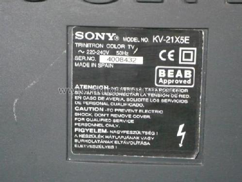 Trinitron Color TV KV-21X5E; Sony España; Hispano (ID = 1624757) Television