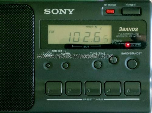 3 Band PLL Synthesized Receiver ICF-M750S; Sony Corporation; (ID = 2141432) Radio