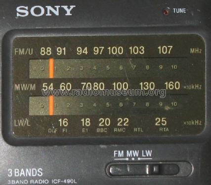 3 Band Radio ICF-490L; Sony Corporation; (ID = 908990) Radio