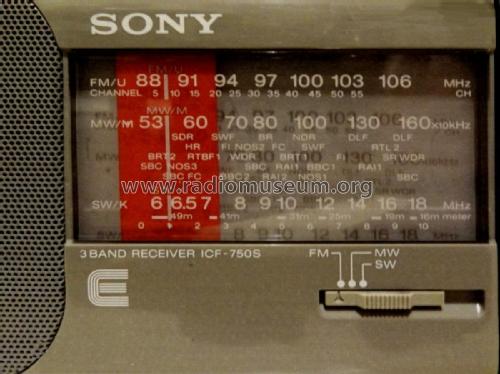 3 Band Recevier ICF-750S; Sony Corporation; (ID = 2094252) Radio