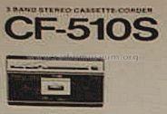 3 Band Stereo Cassette Corder CF-510S; Sony Corporation; (ID = 645309) Radio