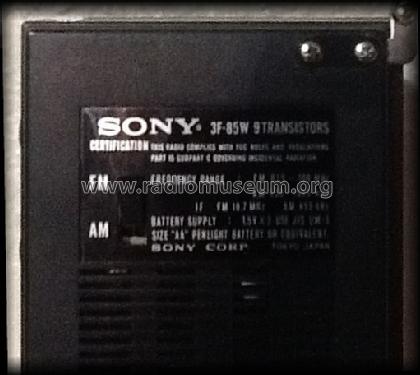 3F-85W; Sony Corporation; (ID = 1533635) Radio