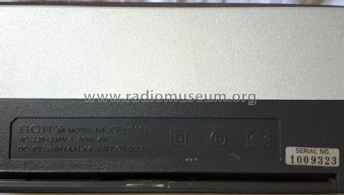 4 Bands Radio ICF-1000L; Sony Corporation; (ID = 1503540) Radio