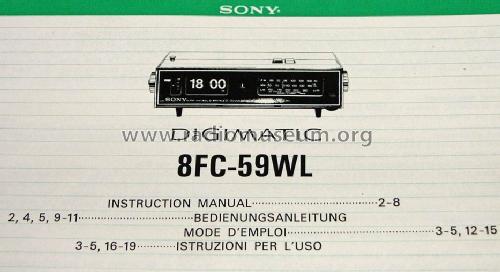 FM-MW-LW Solid State Digimatic 8FC-59WL; Sony Corporation; (ID = 1594856) Radio
