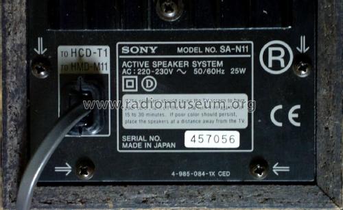 Active Speaker System SA-N11; Sony Corporation; (ID = 1762789) Ampl/Mixer