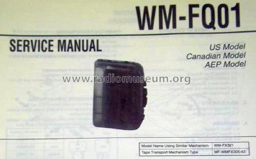 AM FM Radio Cassette Player WM-FQ01; Sony Corporation; (ID = 1811132) R-Player