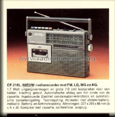 Cassette-Corder 4 Bands CF-210L; Sony Corporation; (ID = 1546911) Radio