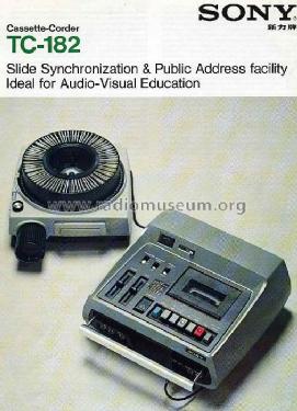 Cassette Corder TC-182; Sony Corporation; (ID = 426667) Sonido-V