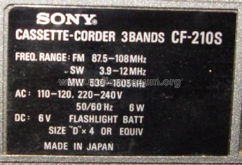 CF210S; Sony Corporation; (ID = 338223) Radio