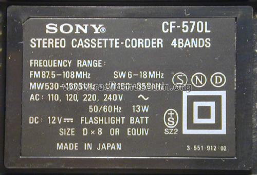 CF-570L; Sony Corporation; (ID = 1507656) Radio