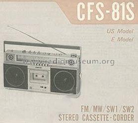 FM/MW/SW1/SW2 Stereo Cassette-Corder CFS-81S; Sony Corporation; (ID = 633535) Radio
